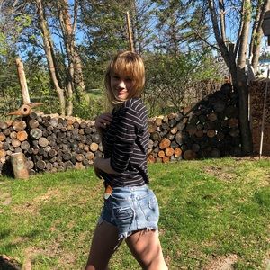 Black n white stripped top